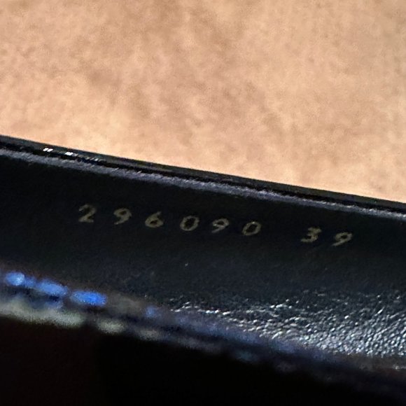 NEW WITH BOX Gucci Black Patent Leather GG Logo Ballet Flats for Women Size 39 - Picture 7 of 14